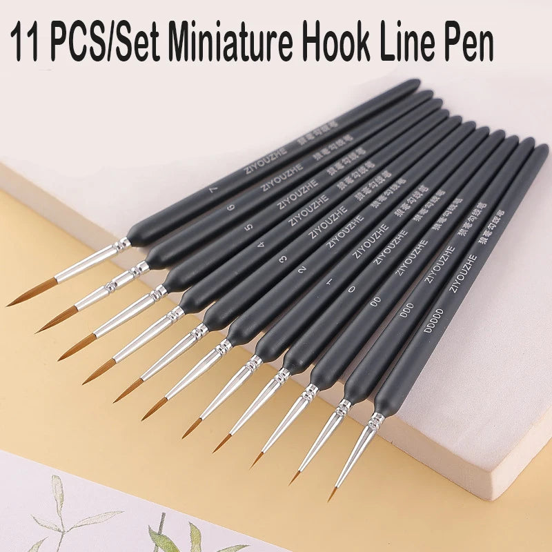 11 PCS Small Tip Paint Brushes