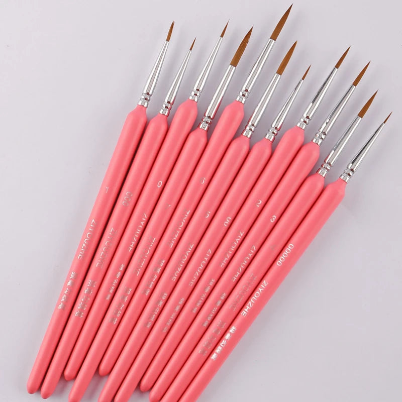 11 PCS Small Tip Paint Brushes