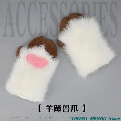 Furry Hand Paw Hooves