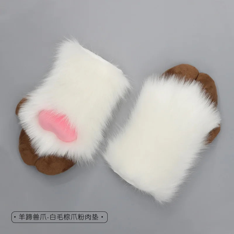 Furry Hand Paw Hooves